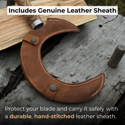 Hand - Forged Athame Ritual Witch Sickle, ⌀16.5 cm (6.5 inches) - 4