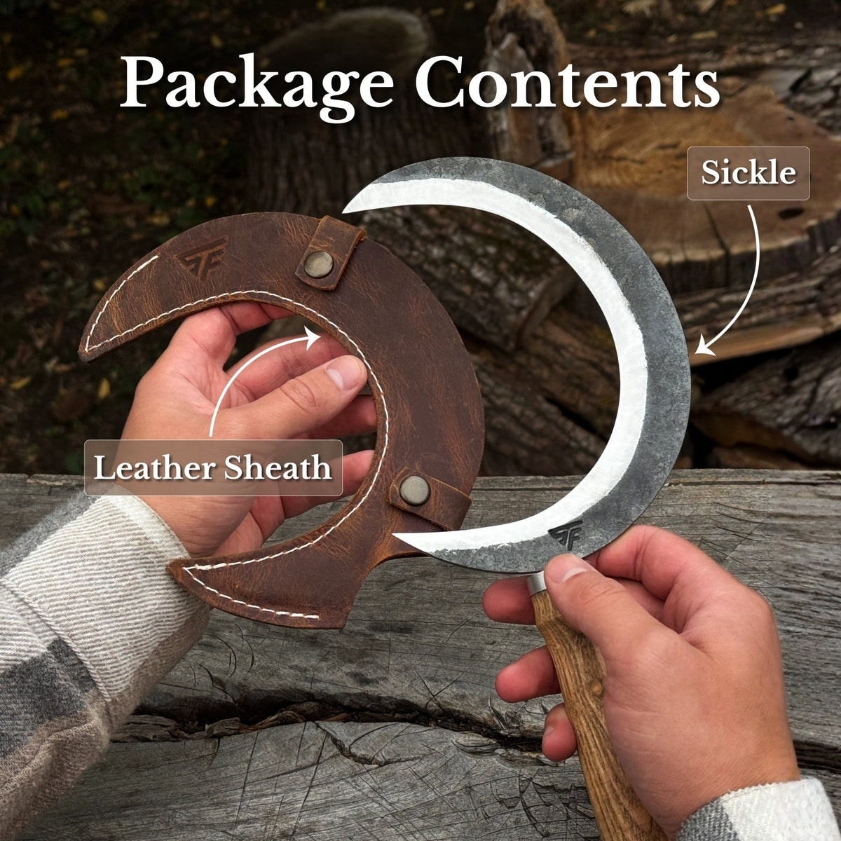 Hand-Forged Athame Ritual Witch Sickle, ⌀16.5 cm (6.5 inches) - 9