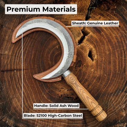 Hand - Forged Athame Ritual Witch Sickle, ⌀16.5 cm (6.5 inches) - 6