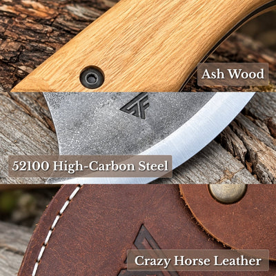 Hand-Forged Bushcraft Axe, 565 g / 1.24 lb - 7