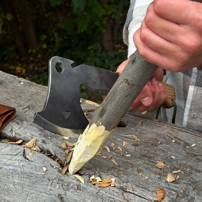 Hand-Forged Bushcraft Axe, 565 g / 1.24 lb - 4