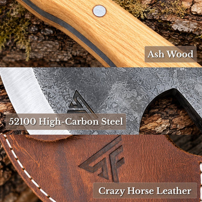 Hand-Forged Bushcraft Hatchet, 365 g / 0.80 lb - 7
