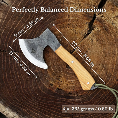Hand-Forged Bushcraft Hatchet, 365 g / 0.80 lb - 3