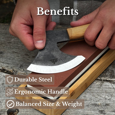 Hand-Forged Bushcraft Hatchet, 365 g / 0.80 lb - 8