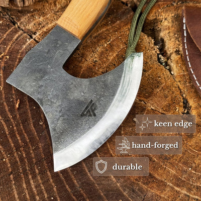 Hand-Forged Bushcraft Hatchet, 365 g / 0.80 lb - 2