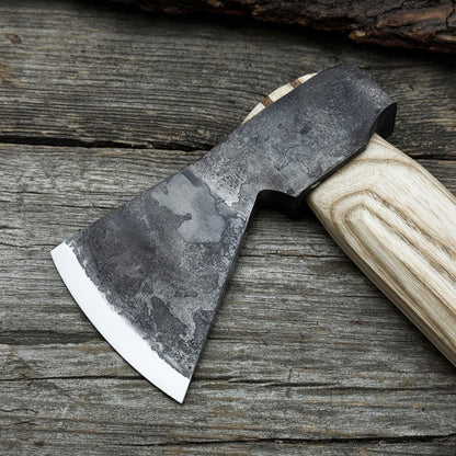 Hand - Forged Bushcraft Hatchet with Leather Back Sheath, 0.74 kg (1.63 lb) - 3