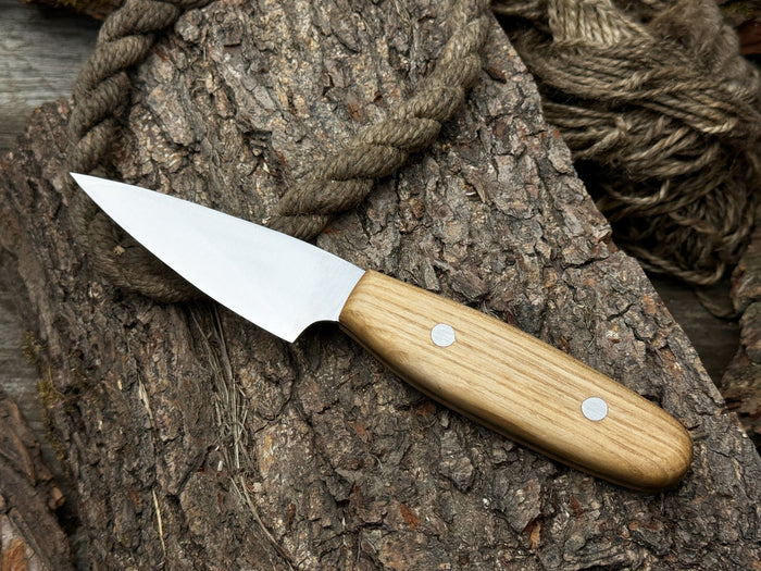 Hand-Forged Bushcraft Knife, 10 cm (3.94 inches) - Sharky Forged Steel ...