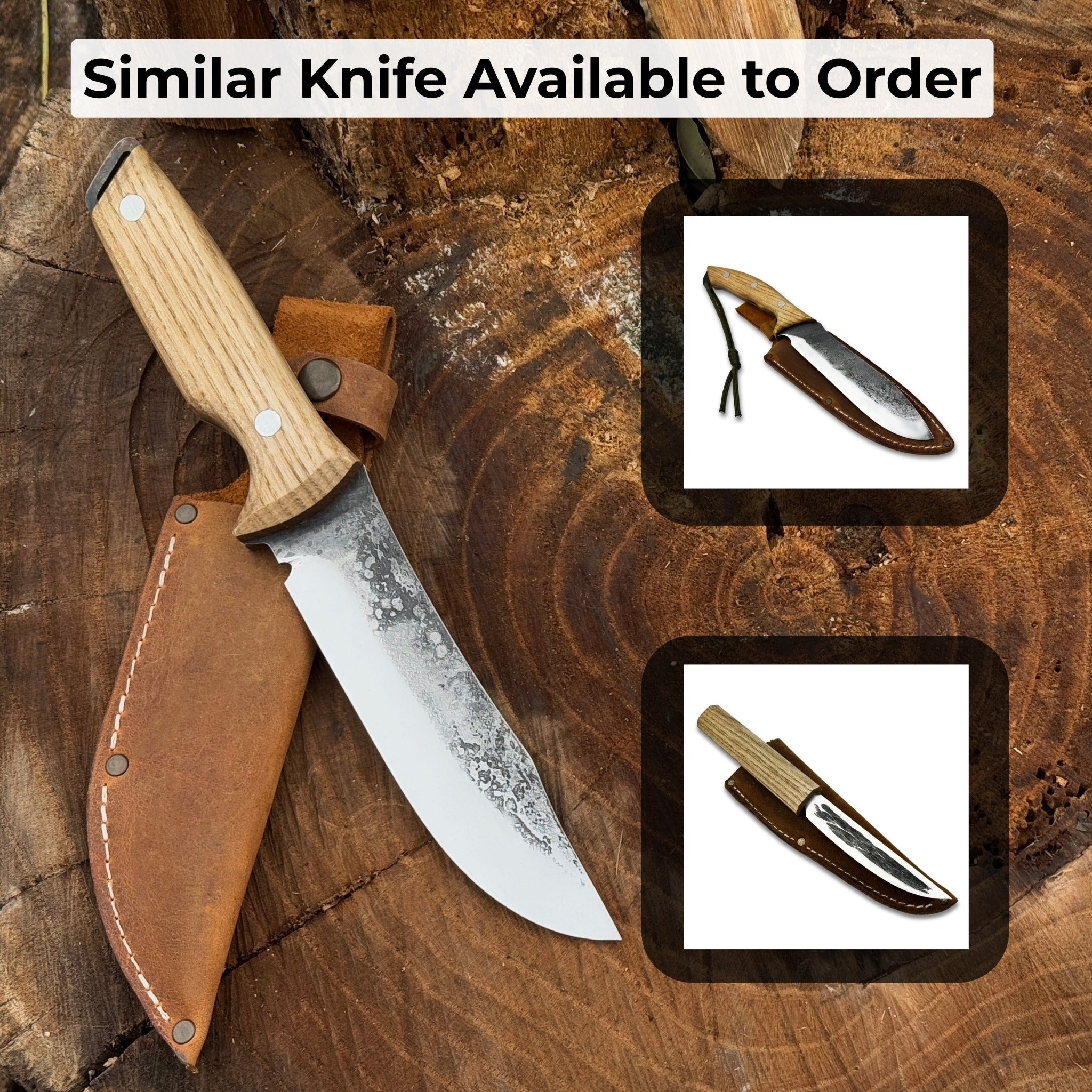 Hand - Forged Bushcraft Knife, 12 cm (4.72 inches) - 10