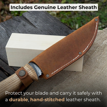 Hand - Forged Bushcraft Knife, 12 cm (4.72 inches) - 4