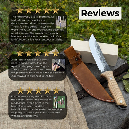 Hand - Forged Bushcraft Knife, 12 cm (4.72 inches) - 9