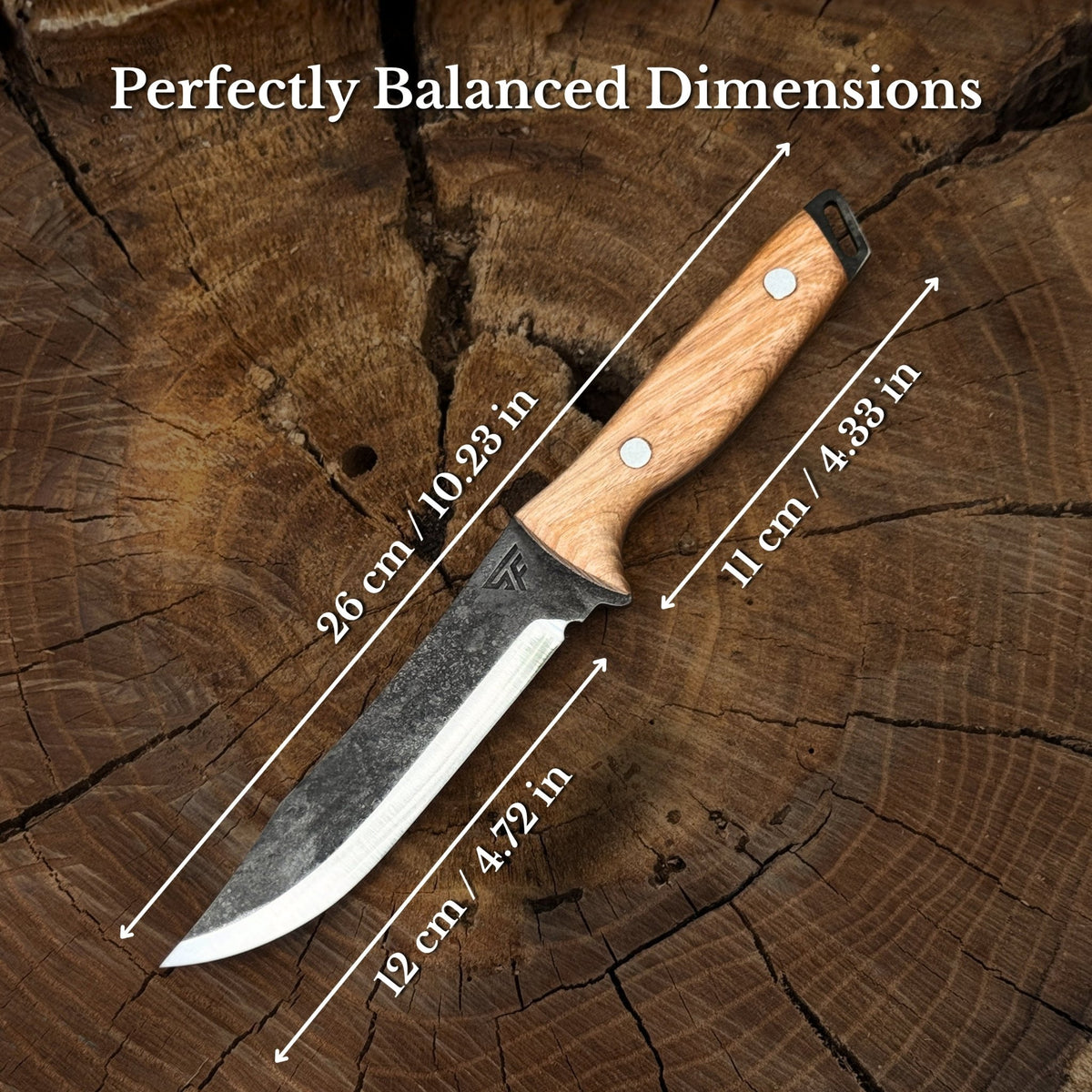 Hand-Forged Bushcraft Knife, 12 cm (4.72 inches) - 2