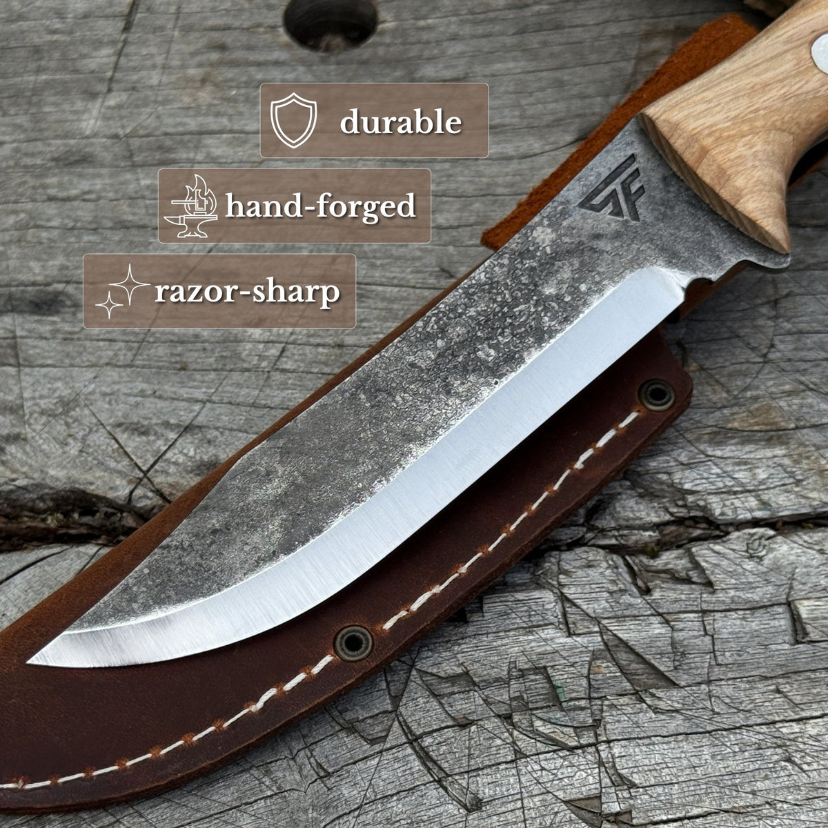 Hand-Forged Bushcraft Knife, 12 cm (4.72 inches) - 3