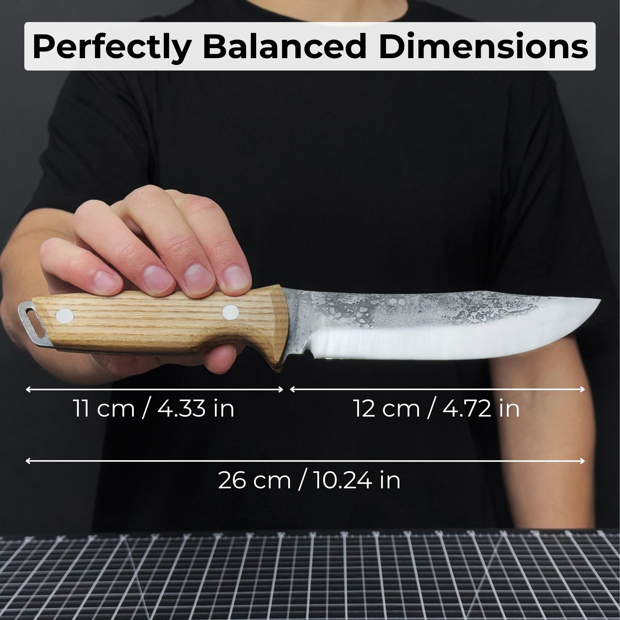 Hand - Forged Bushcraft Knife, 12 cm (4.72 inches) - 5