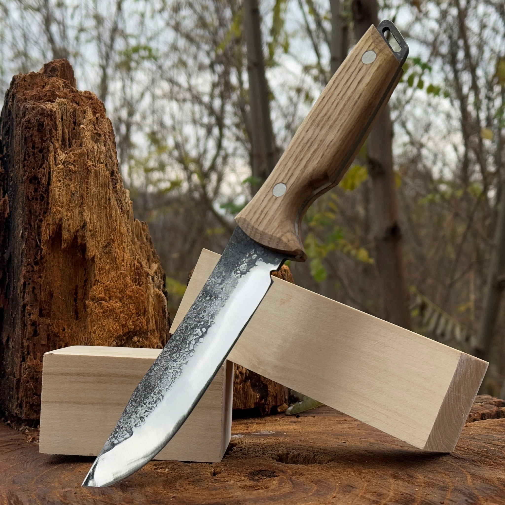 Hand - Forged Bushcraft Knife, 12 cm (4.72 inches) - 14