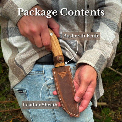 Hand-Forged Bushcraft Knife, 12.5 cm / 4.92 in - 9