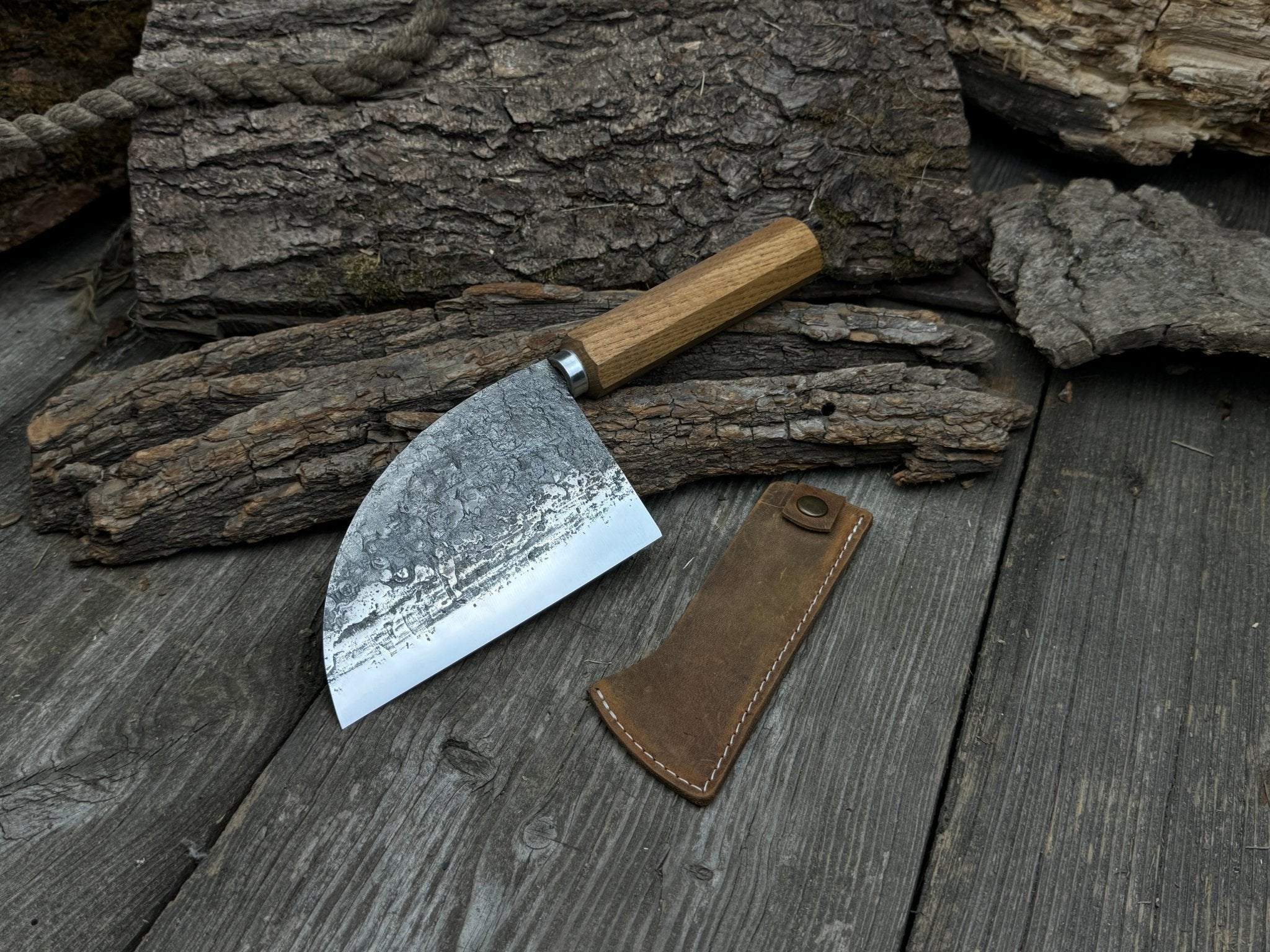 Hand on sale Forged Kitchen Camping Sirvival Cleaver Knife