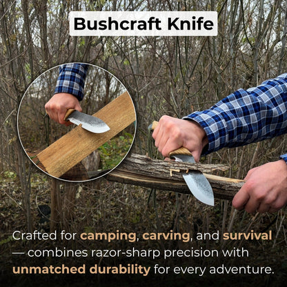 Hand - Forged Bushcraft Knife, 15.5 cm (6.1 inches) - 7