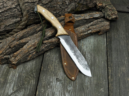 Hand - Forged Bushcraft Knife, 15.5 cm (6.1 inches) - 4