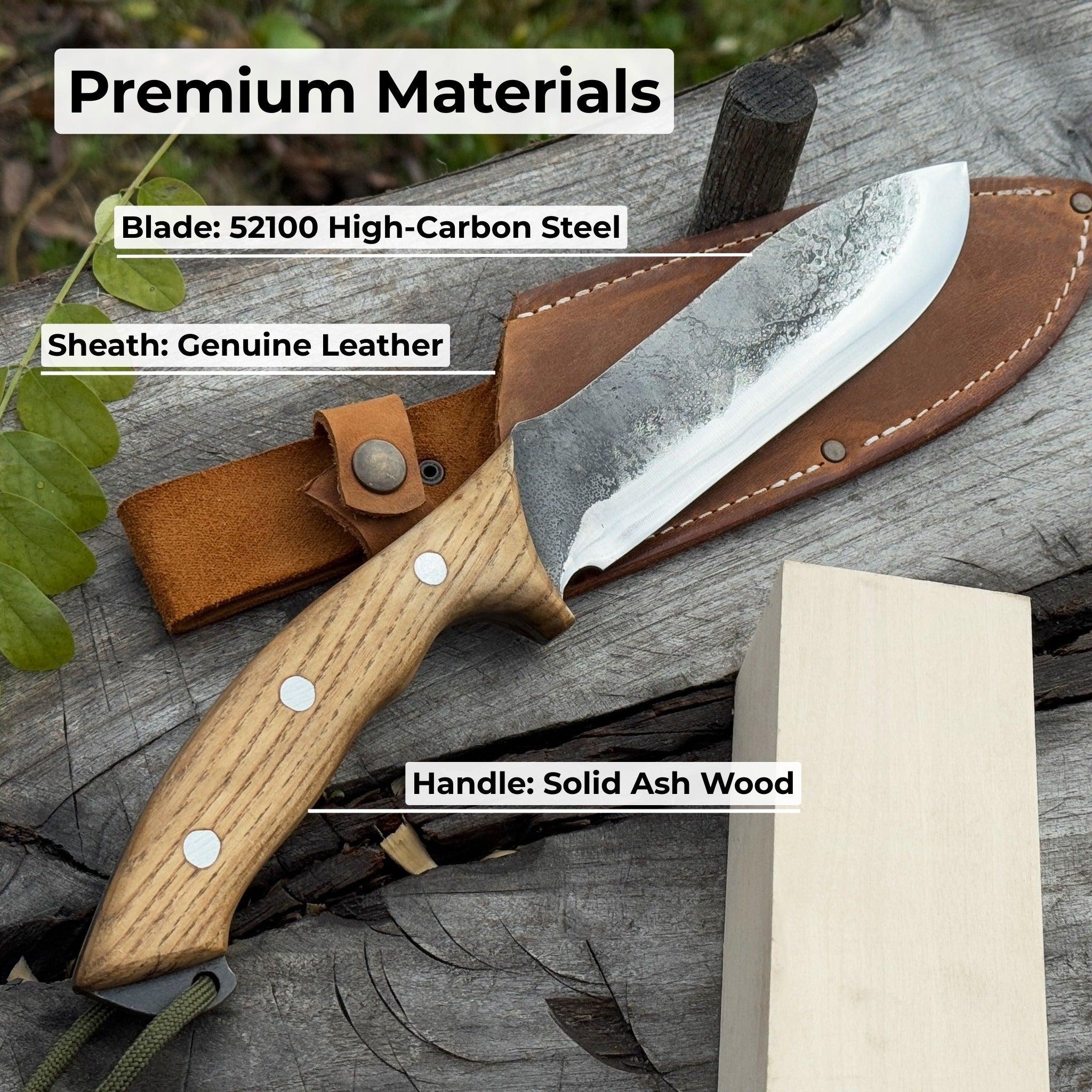 Hand - Forged Bushcraft Knife, 15.5 cm (6.1 inches) - 6