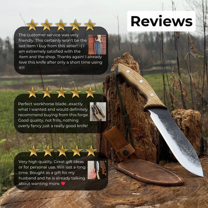 Hand - Forged Bushcraft Knife, 15.5 cm (6.1 inches) - 9