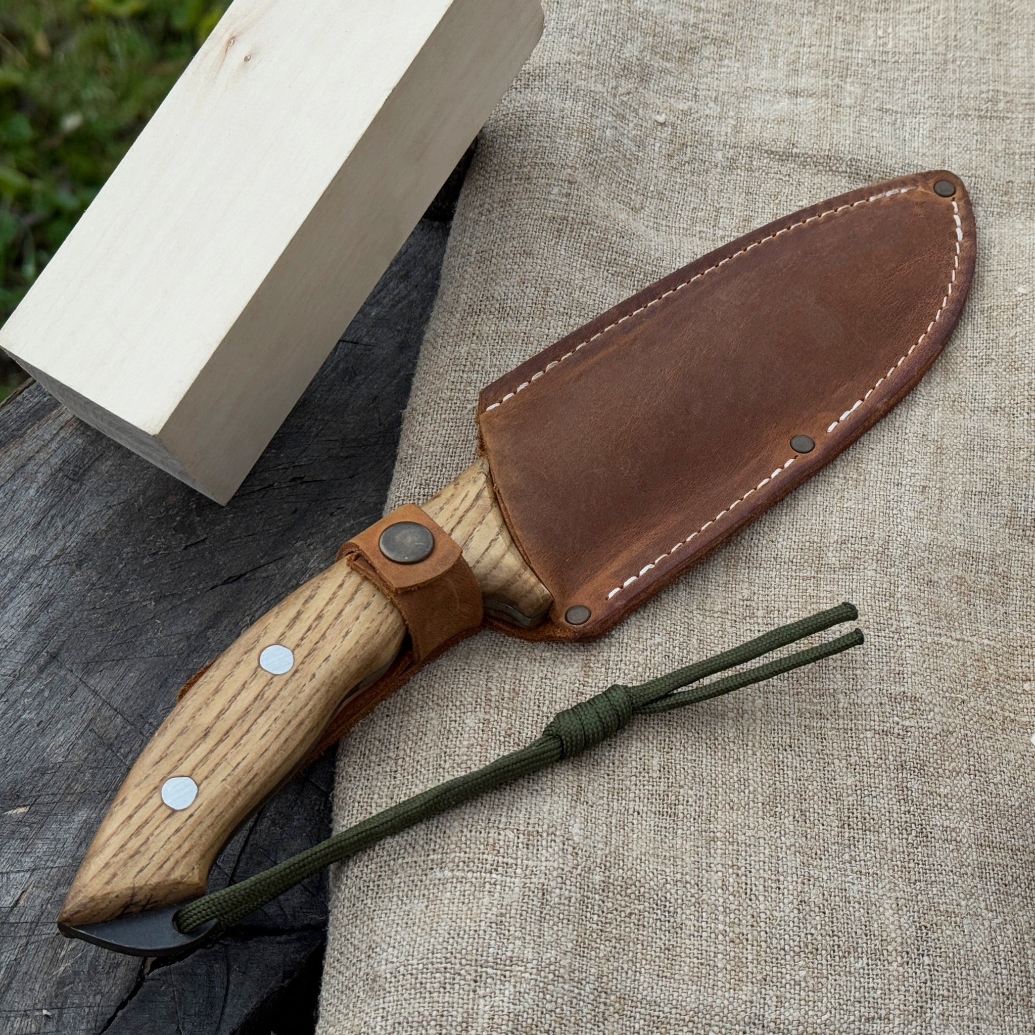 Hand - Forged Bushcraft Knife, 15.5 cm (6.1 inches) - 11