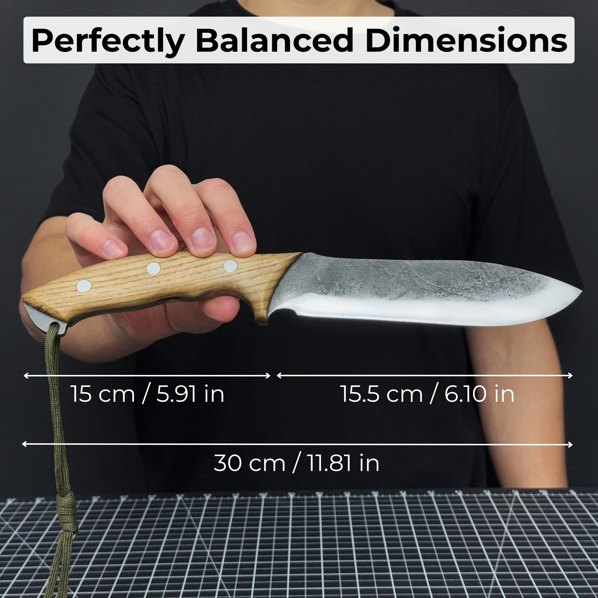 Hand - Forged Bushcraft Knife, 15.5 cm (6.1 inches) - 5