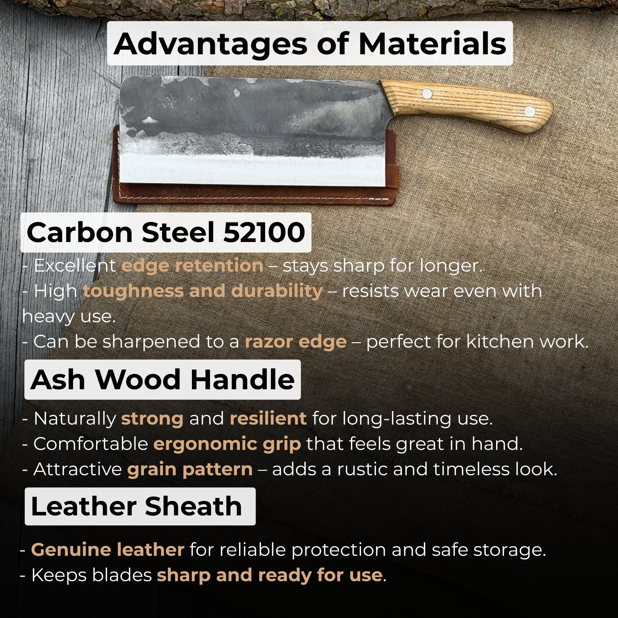 Hand-Forged Bushcraft Knife, 20.5 cm (8.07 inches) - 4