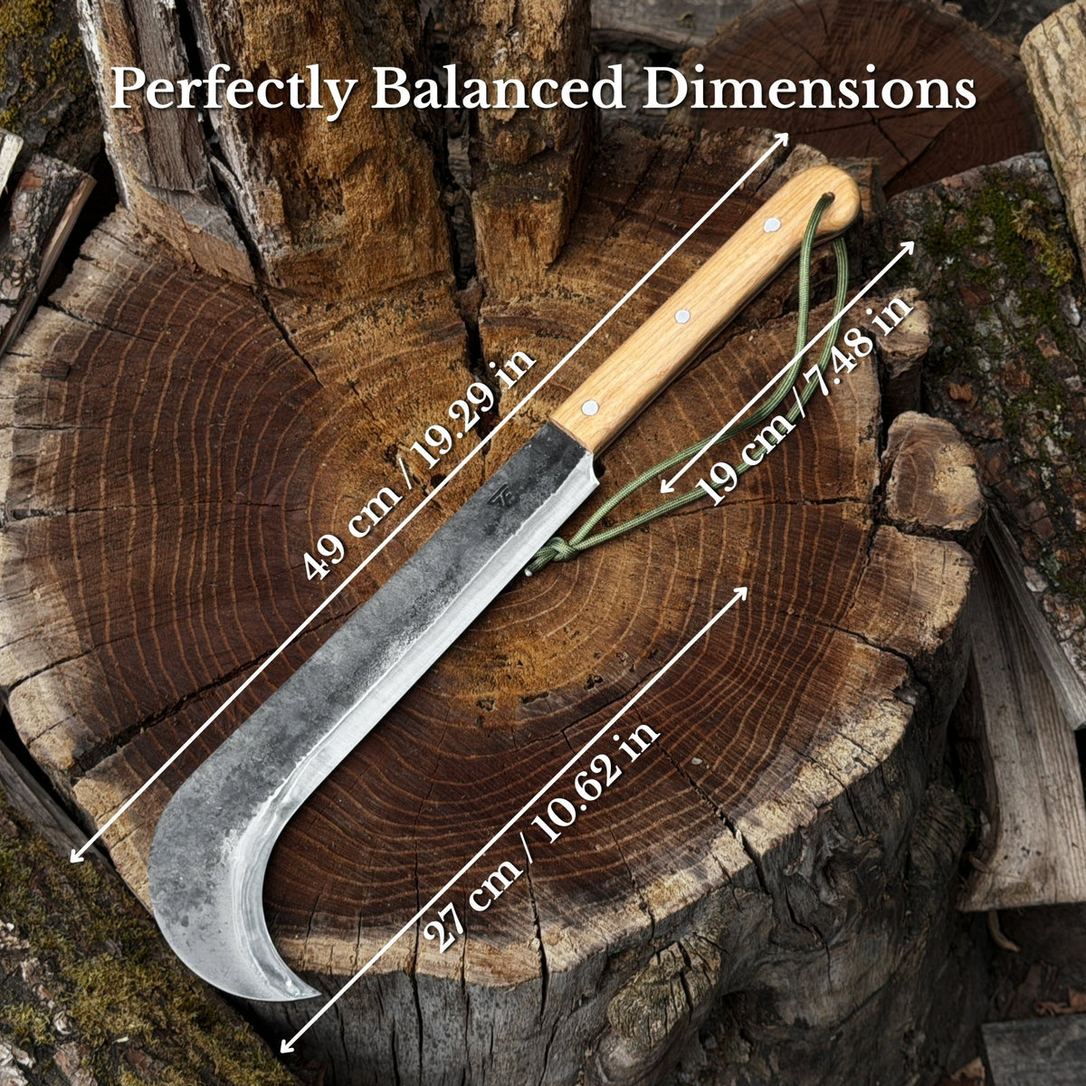 Hand-Forged Bushcraft Knife, 27 cm (10.6 inches) - 3