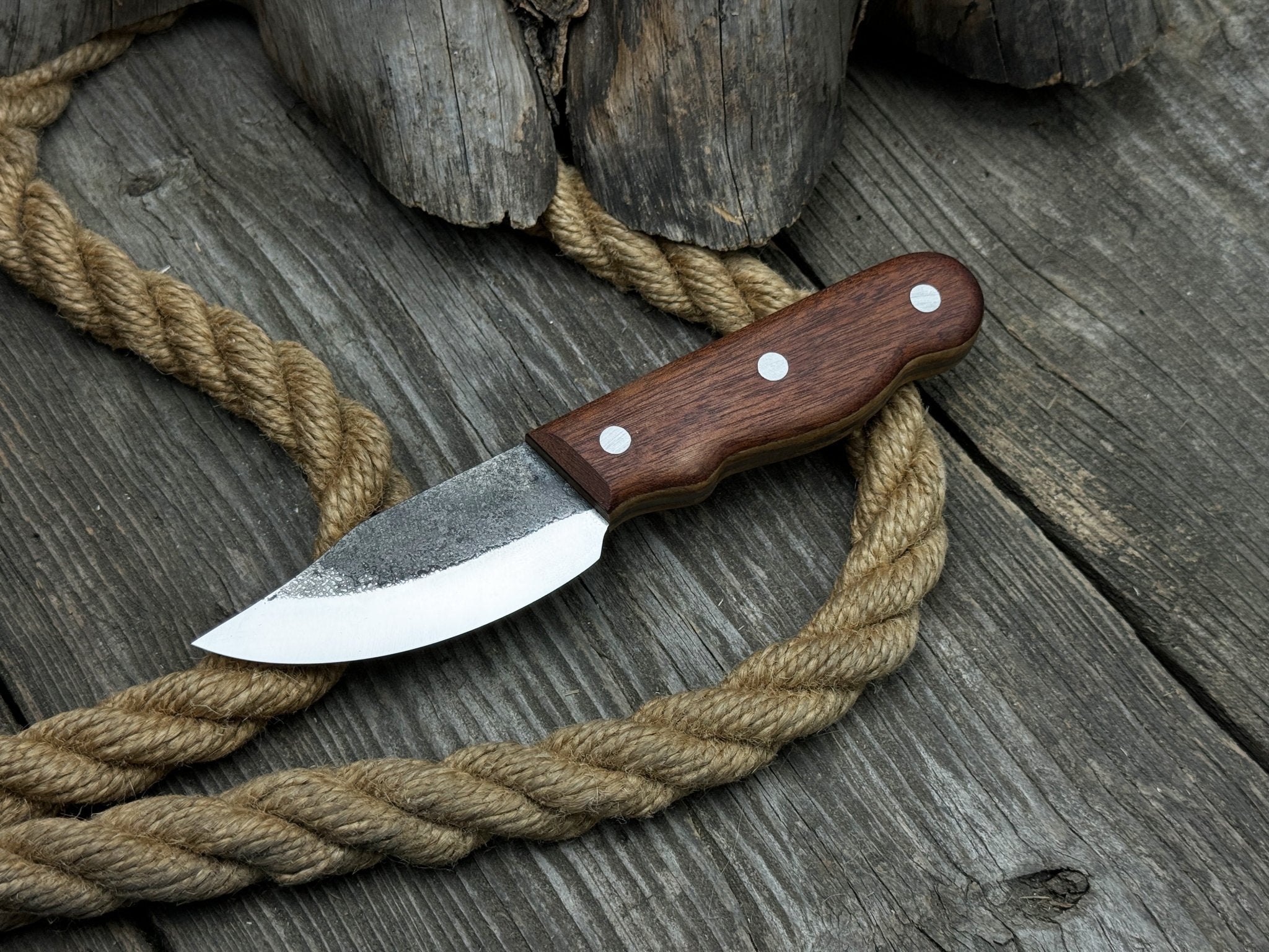 Hand - Forged Bushcraft Knife, 8.5 cm (3.35 inches) - 4