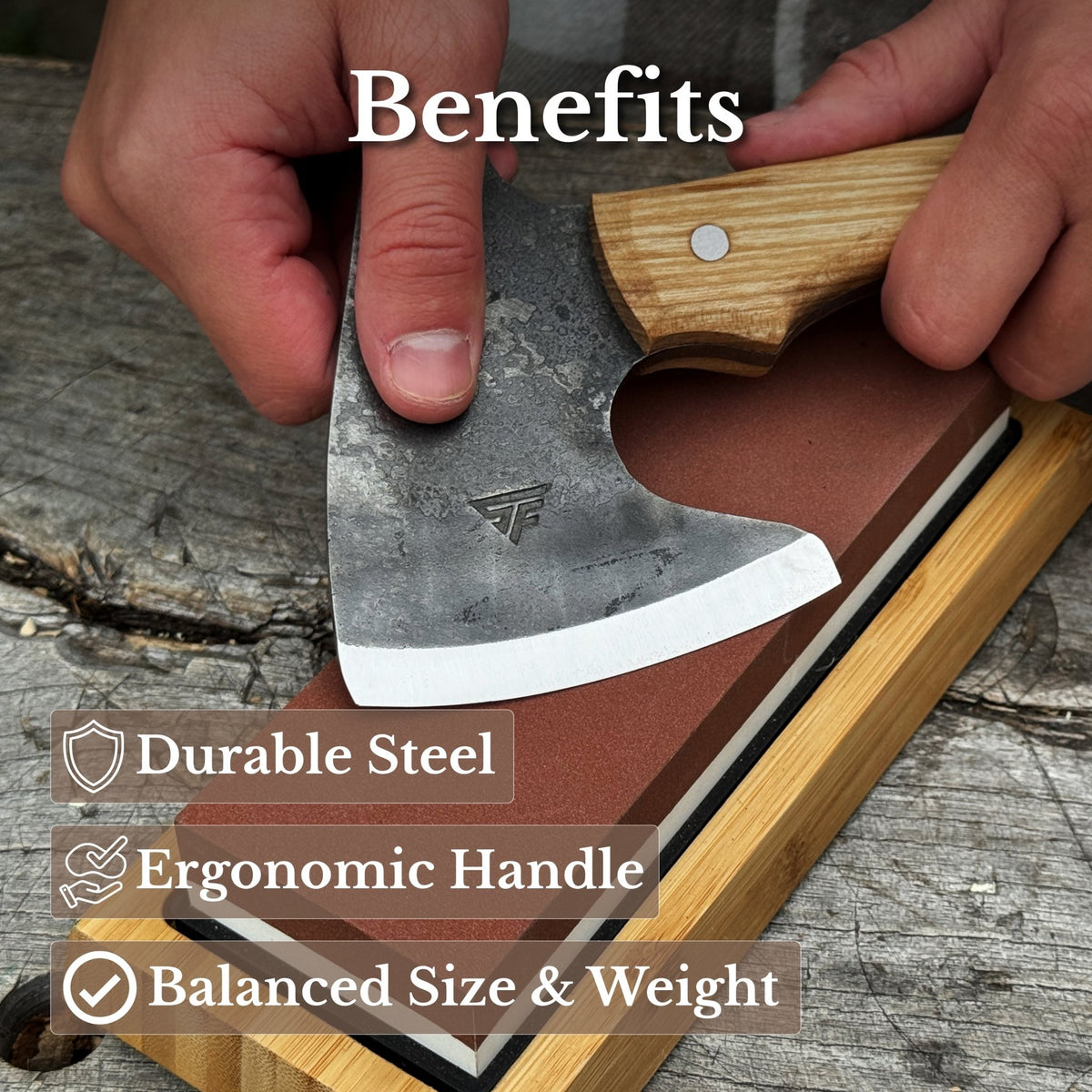 Hand-Forged Camping Axe, 455 g / 1 lb - 8