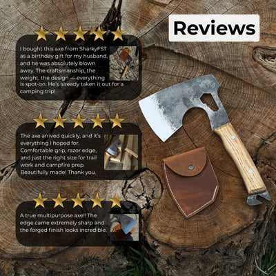 Hand - Forged Camping (Chopping) Axe, 0.6 kg (1.32 Ibs) - 9