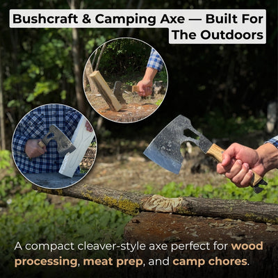 Hand - Forged Camping (Chopping) Axe, 0.6 kg (1.32 Ibs) - 7