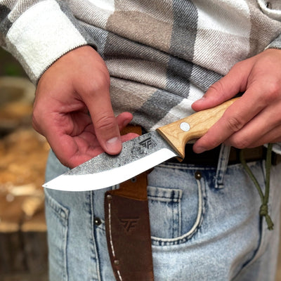 Hand-Forged Camping Knife, 12 cm / 4.72 in - 6