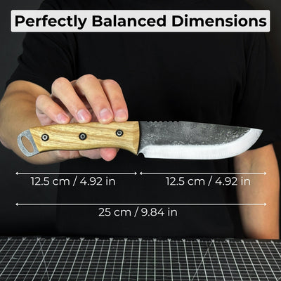 Handgeschmiedetes Campingmesser, 12,5 cm (4,9 Zoll) – Sharky Schmiedestahl-Werkzeuge – Sharky Forged Steel Tools