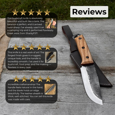 Hand - Forged Camping Knife, 12.5 cm (4.9 inches) - 9