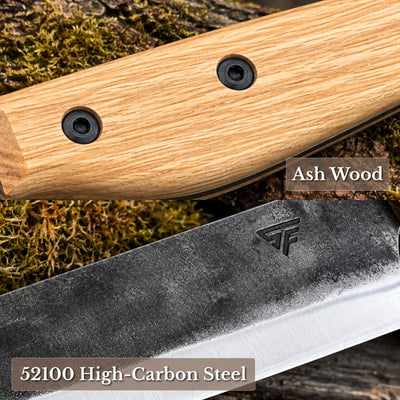 Hand Forged Camping Knife, 18.5 cm / 7.28 in - 5