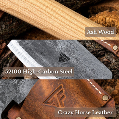 Hand-Forged Carpenter's Axe with Belt Loop, 0.84 kg (1.85 lb) - 7