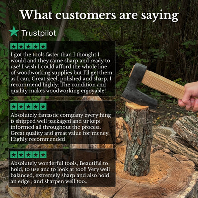 Hand-Forged Carpenter's Axe with Belt Loop, 0.84 kg (1.85 lb) - 12