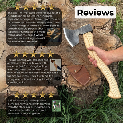 Hand - Forged Carving Axe, 1.05 kg (2.31 Ib) - 11