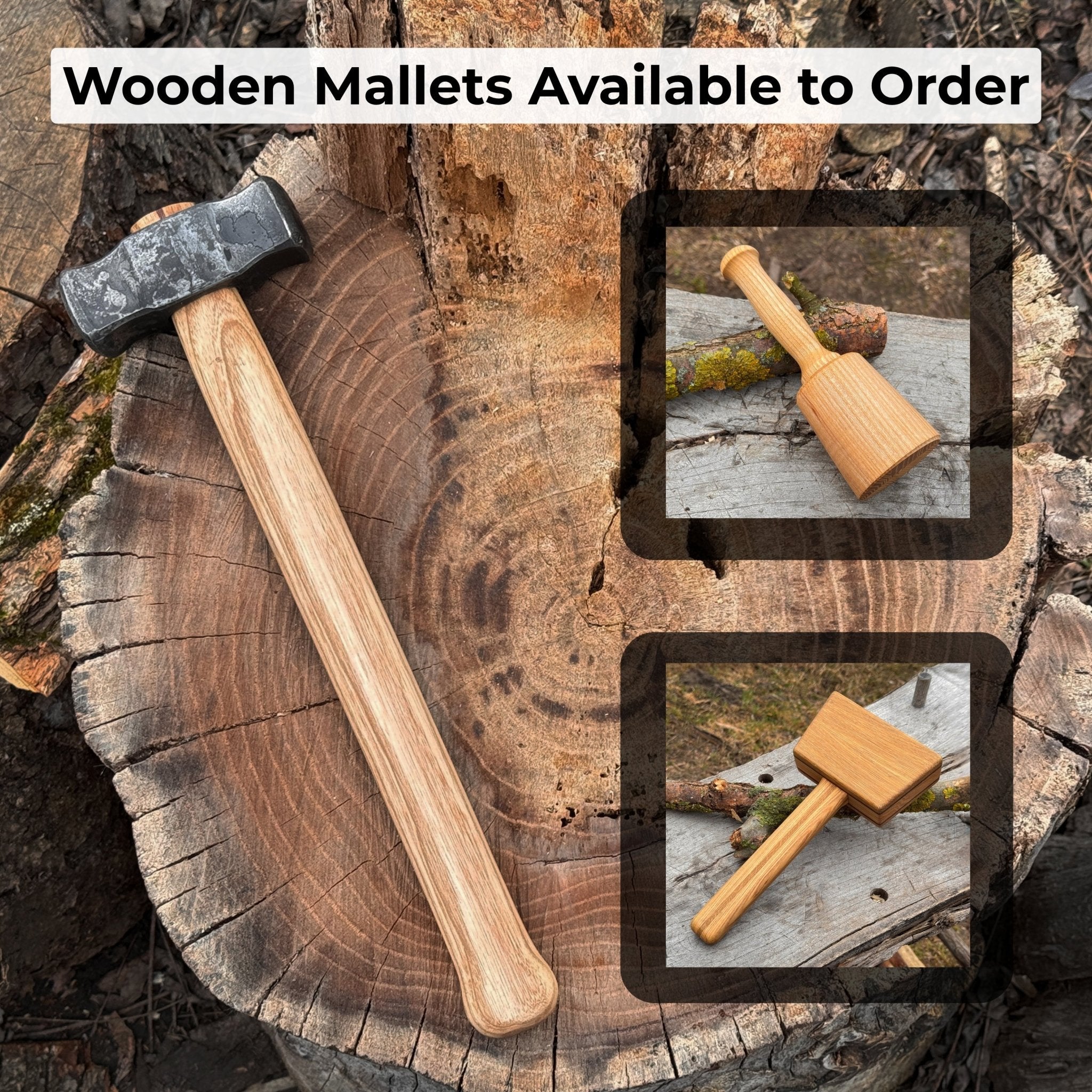 Hand-Forged Double Blacksmith's Hammer, 1 kg (2.2 lbs) - 9