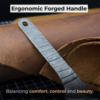 Hand - Forged Kiridashi Knife, 14 cm (5.51 inches) with Leather Sheath - 4