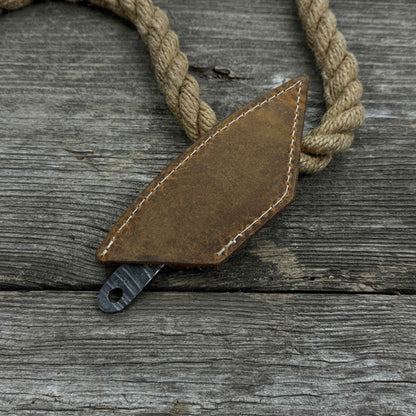 Hand - Forged Kiridashi Knife, 14 cm (5.51 inches) with Leather Sheath - 2