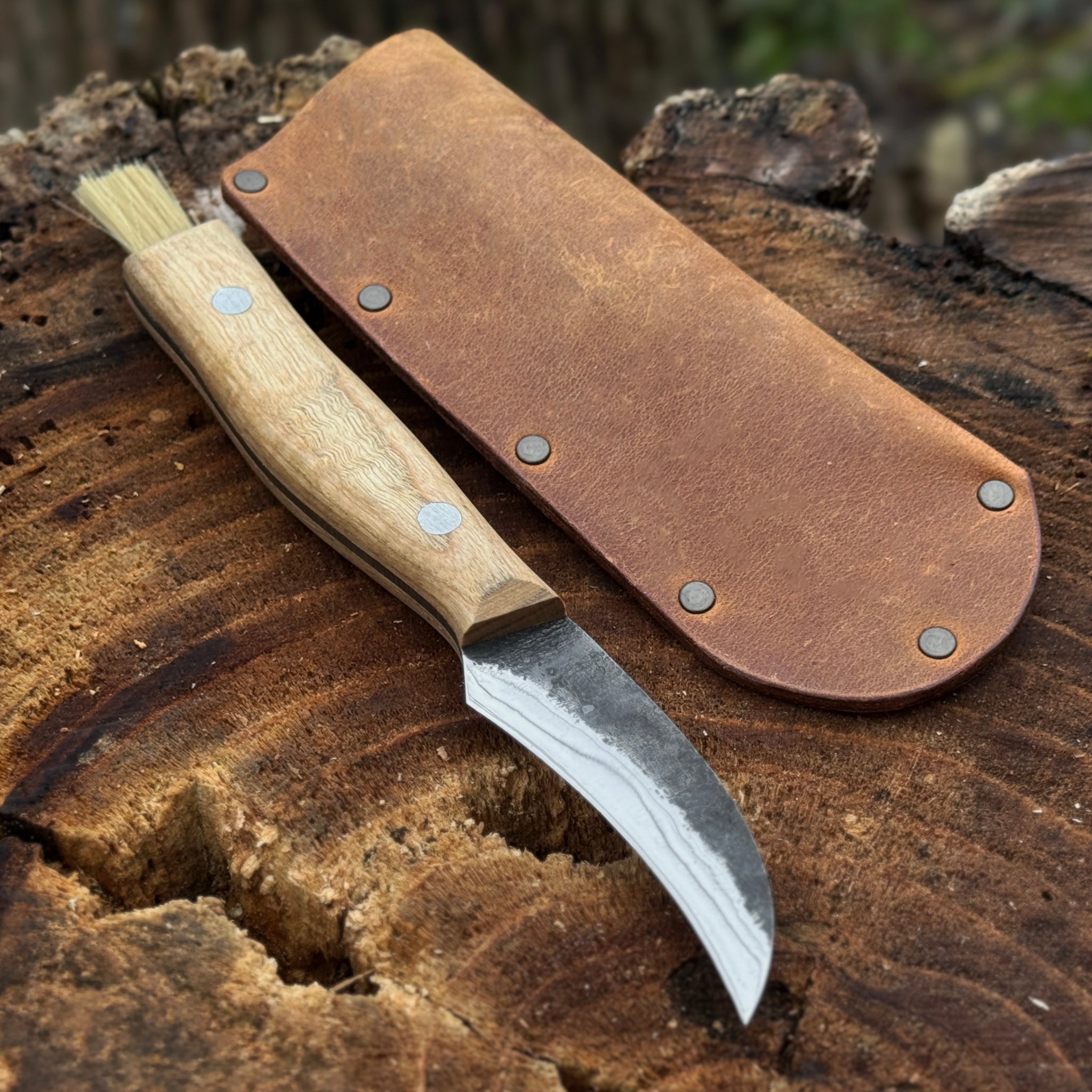Hand - Forged Knife for Mushroom Foraging, 8 cm (3.15 inches) - 15