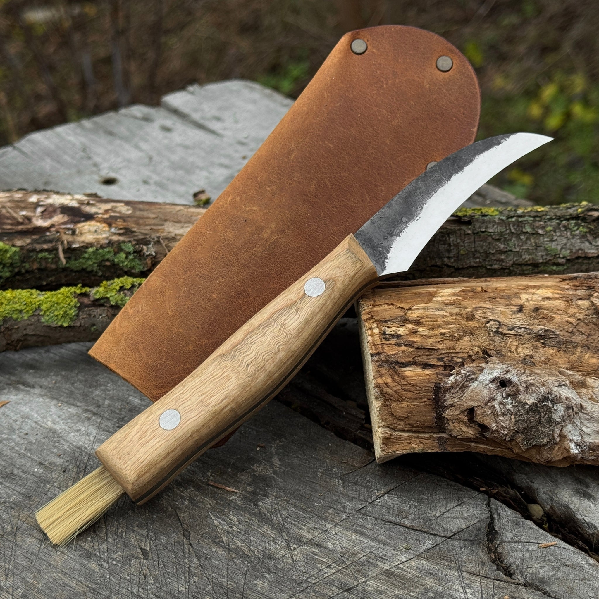 Hand-Forged Knife for Mushroom Foraging, 8 cm (3.15 inches) - Sharky ...
