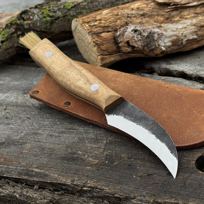 Hand - Forged Knife for Mushroom Foraging, 8 cm (3.15 inches) - 13