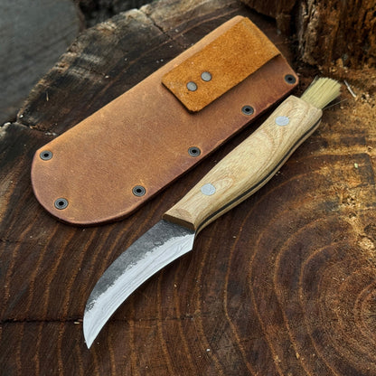 Hand - Forged Knife for Mushroom Foraging, 8 cm (3.15 inches) - 14