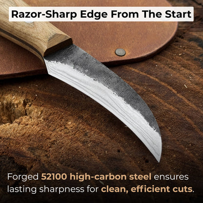 Hand - Forged Knife for Mushroom Foraging, 8 cm (3.15 inches) - 2