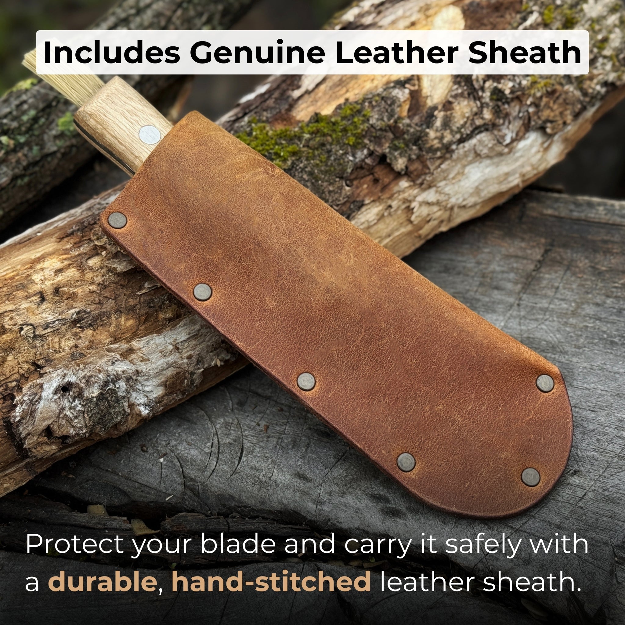 Hand - Forged Knife for Mushroom Foraging, 8 cm (3.15 inches) - 4