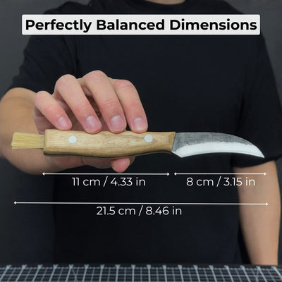 Hand - Forged Knife for Mushroom Foraging, 8 cm (3.15 inches) - 5