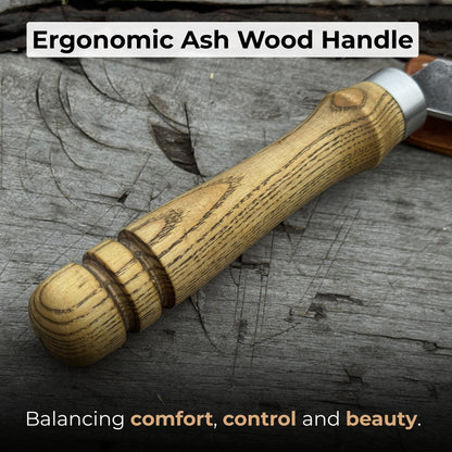 Hand - Forged Large Sickle, ⌀19 cm (7.5 inches) Blade, Leather Belt Attachment - 3